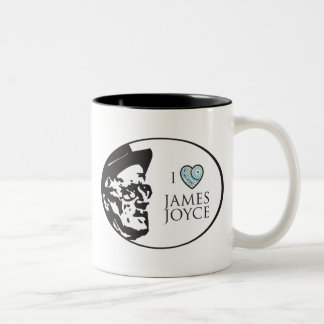 I Love James Joyce Two-Tone Coffee Mug