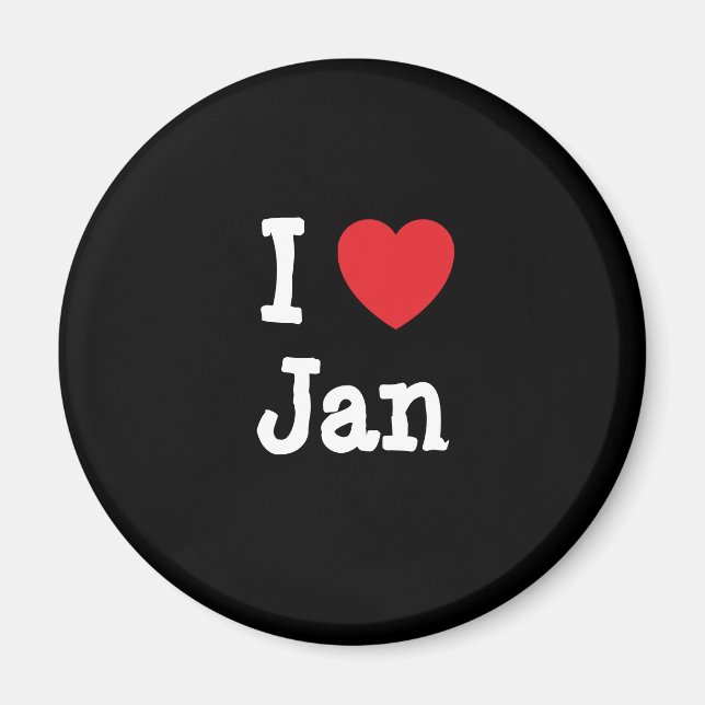 I love Jan heart T-Shirt Magnet (Front)