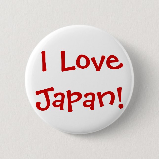 I Love Japan! 2 Inch Round Button (Front)