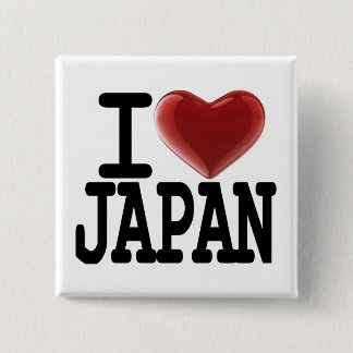 I Love JAPAN 2 Inch Square Button