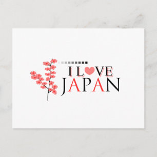 "I love Japan" design for Japan Lovers Postcard