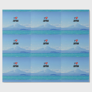 "I Love Japan," Mt. Fuji Wrapping Paper