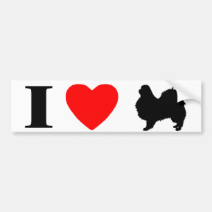 I Love Japanese Chins Bumper Sticker