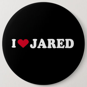 I LOVE JARED 6 INCH ROUND BUTTON