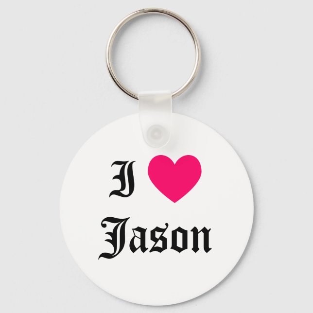 I Love Jason Keychain (Front)