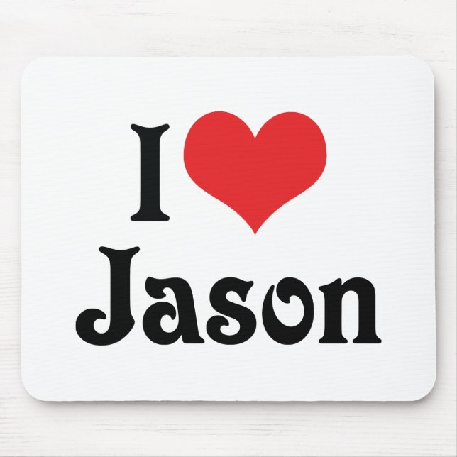 I Love Jason Mouse Pad (Front)