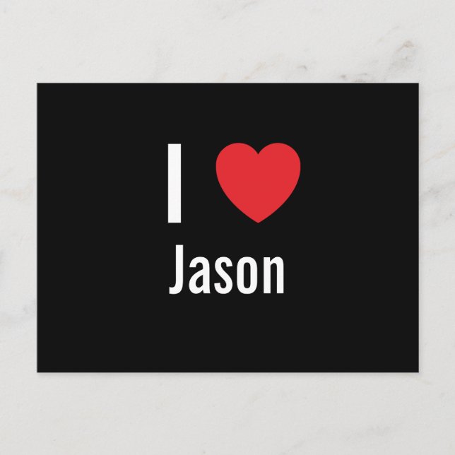 I love Jason Postcard (Front)