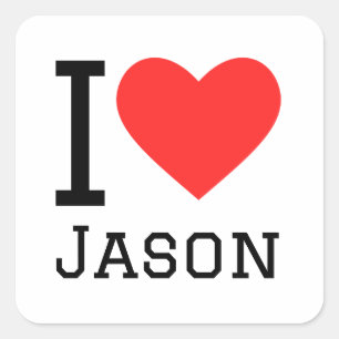 I love Jason Square Sticker