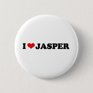 I LOVE JASPER 2 INCH ROUND BUTTON