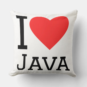 I love Java  Throw Pillow