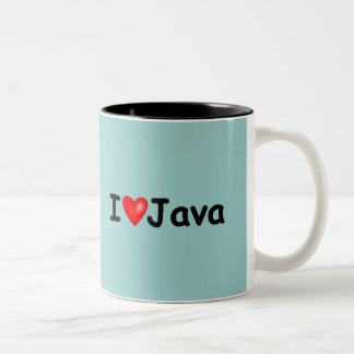 I Love Java Two-Tone Coffee Mug