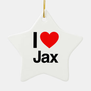 i love jax ceramic ornament