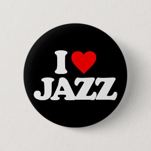 I LOVE JAZZ 2 INCH ROUND BUTTON