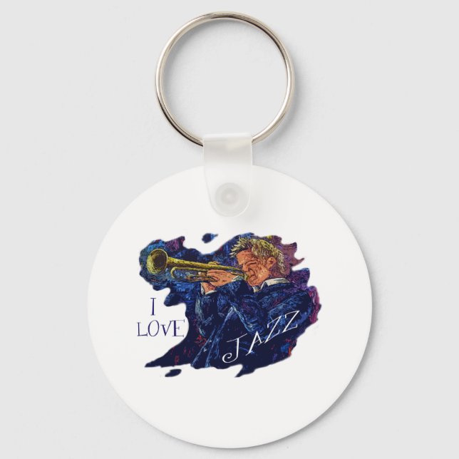 I LOVE JAZZ KEYCHAIN (Front)