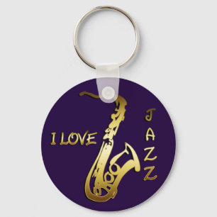 I LOVE JAZZ KEYCHAIN
