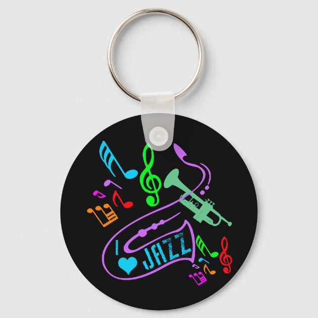I LOVE JAZZ KEYCHAIN (Front)