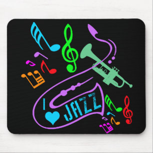 I LOVE JAZZ MOUSE PAD