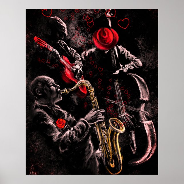 I Love Jazz Music Poster Art (Devant)