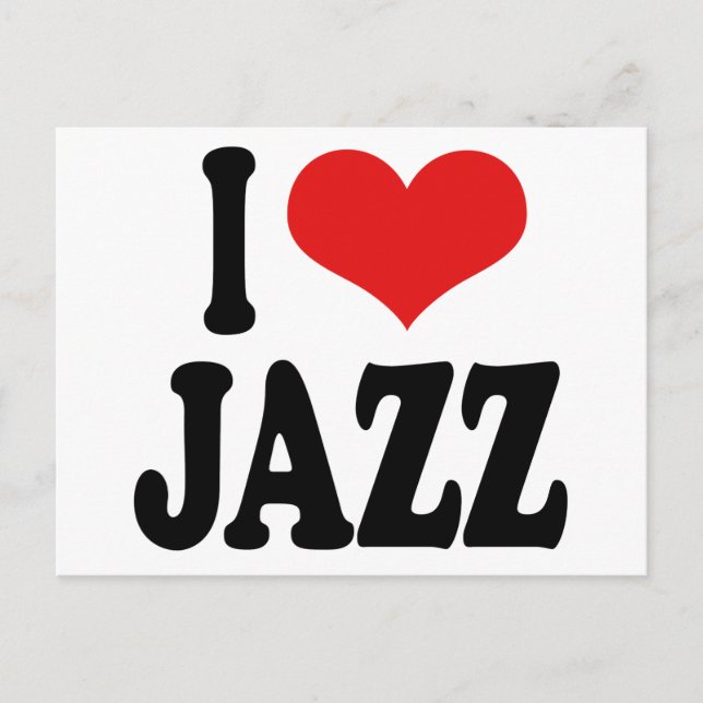 I Love Jazz Postcard (Front)