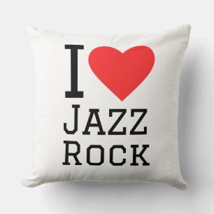 I love jazz rock throw pillow