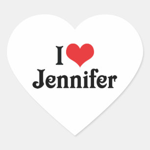 I Love Jennifer Heart Sticker