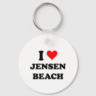 I Love Jensen Beach Florida Keychain