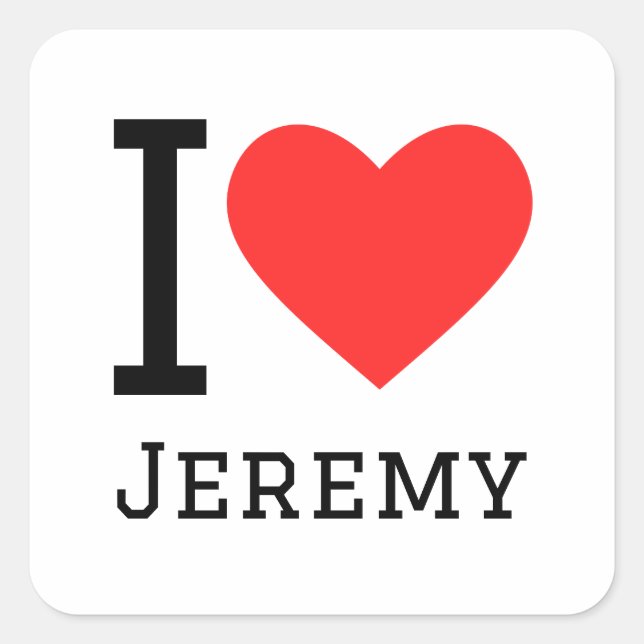 I love jeremy square sticker (Front)
