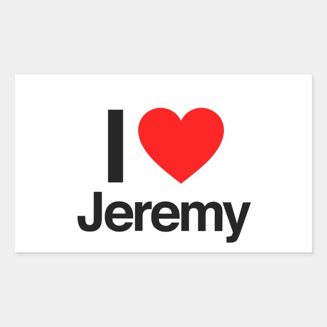 i love jeremy sticker (Front)