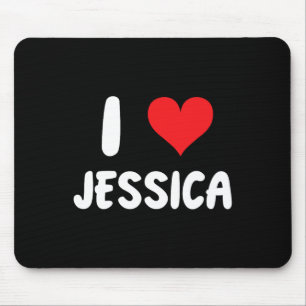 I Love Jessica - Heart - Name  Mouse Pad