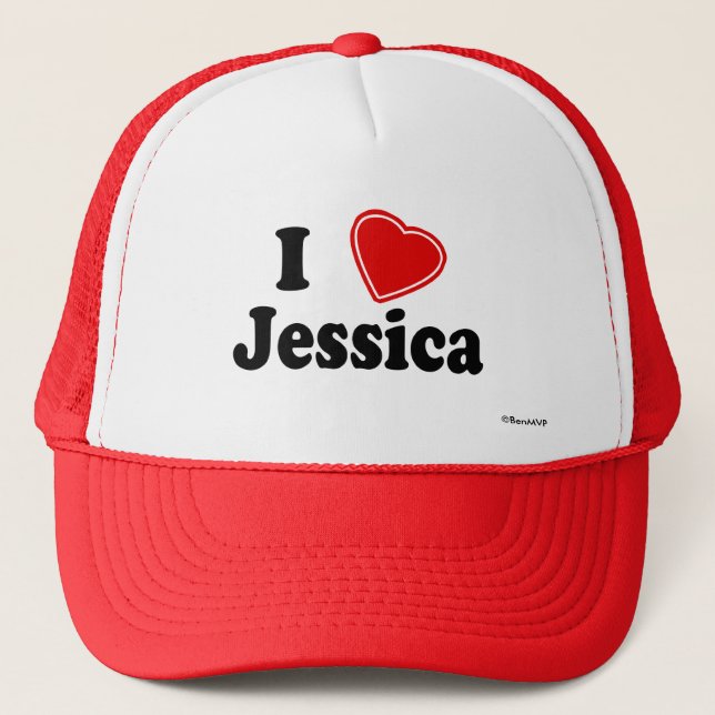 I Love Jessica Trucker Hat (Front)