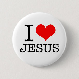 I Love Jesus 2 Inch Round Button