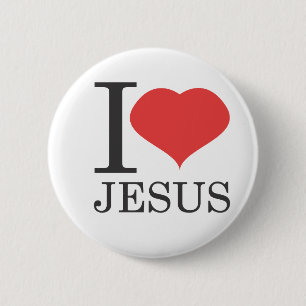 I love JESUS 2 Inch Round Button