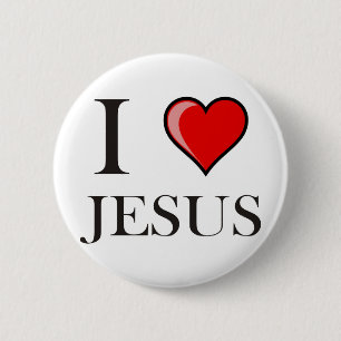 I Love Jesus 2 Inch Round Button