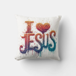 I Love Jesus #3 Throw Pillow
