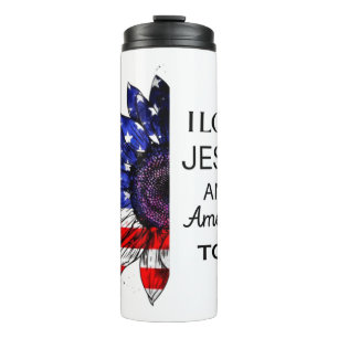 I Love Jesus and America Too Thermal Tumbler