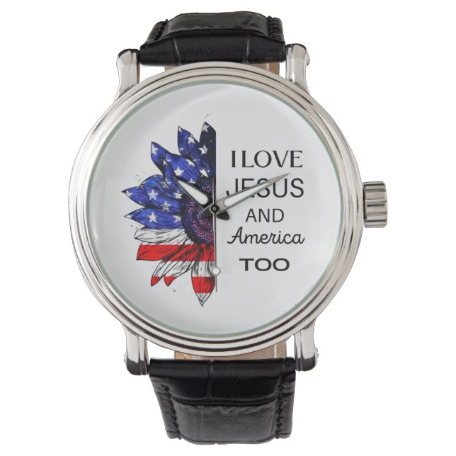  I Love Jesus and America Too Watch (Front)