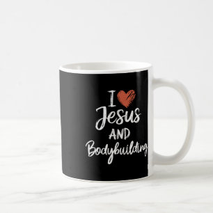 I Love Jesus And Bodybuilding Christian Religious Coffee Mug