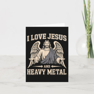 I Love Jesus And Heavy Metal 3 Card