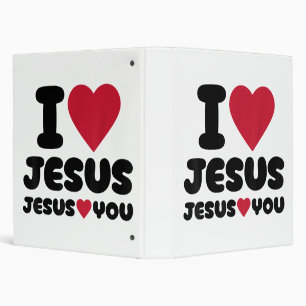 I Love Jesus and Jesus Loves You Christian Binder