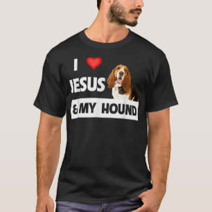 I Love Jesus and My Basset Hound Dog Mom Dad Pet P T-Shirt