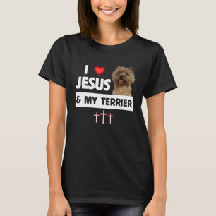 I Love Jesus and My Cairn Terrier Dog Mom Dad Chri T-Shirt