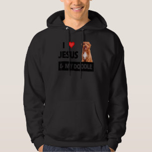 I Love Jesus And My Doodle Dog Mom Dad Pet Parent Hoodie