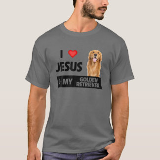 I Love Jesus And My Golden Retriever Dog Mom Dad P T-Shirt