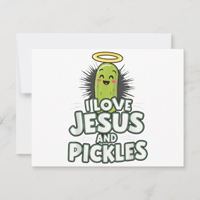 I Love Jesus And Pickles Invitation (Front)