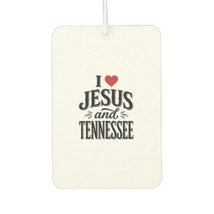 I Love Jesus and Tennessee Vintage Christian Desig Air Freshener