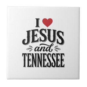 I Love Jesus and Tennessee Vintage Christian Desig Tile