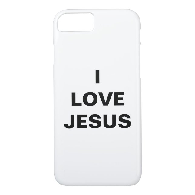 "I Love Jesus" Apple iPhone 8/7 Case (Back)