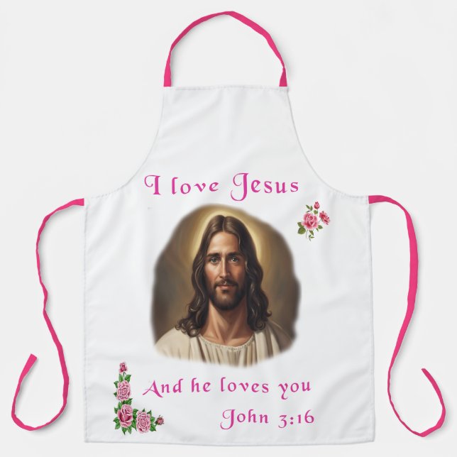 I love Jesus Apron (Front)