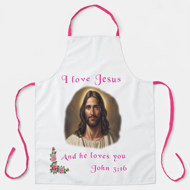 I love Jesus Apron (Front)