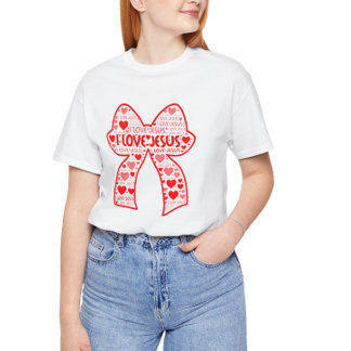  I LOVE  JESUS BOWS T-Shirt